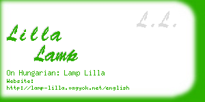 lilla lamp business card